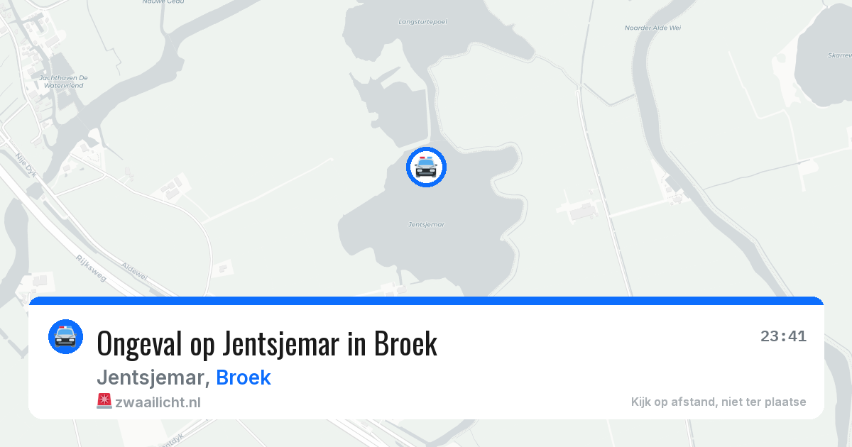 Ongeval op Jentsjemar in Broek — 19 jun 2026