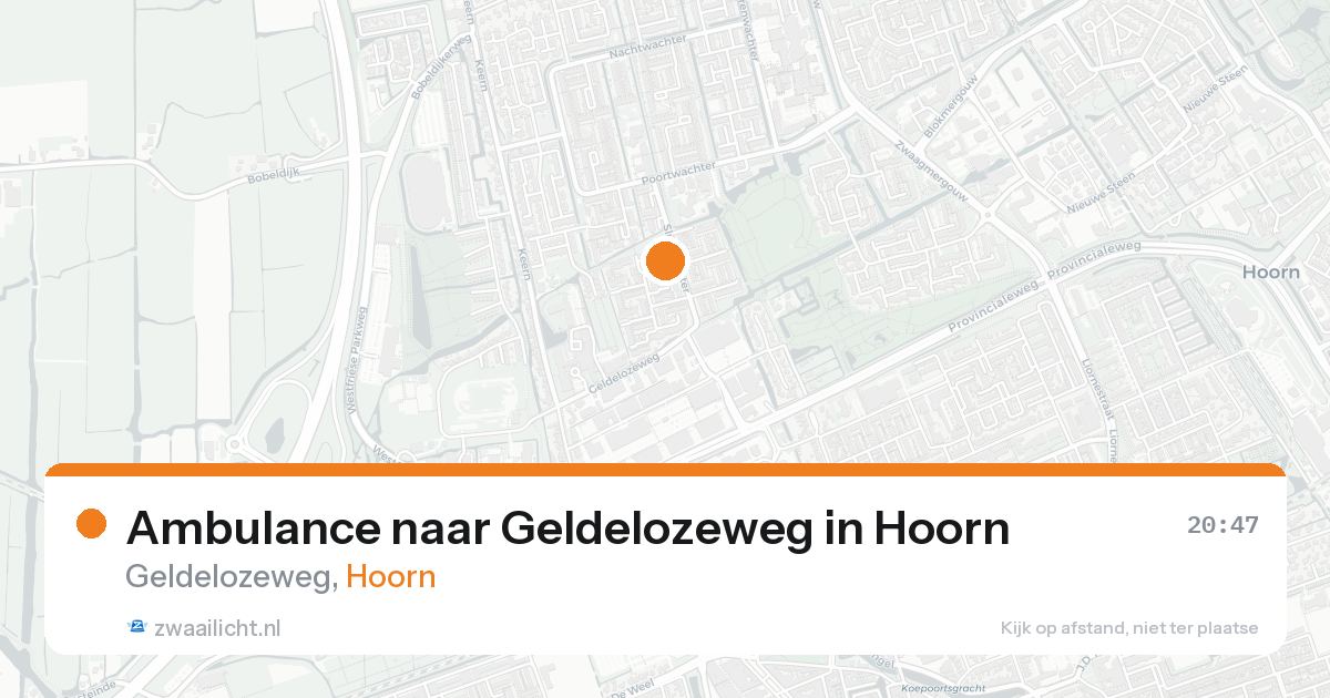 Ambulance naar Geldelozeweg in Hoorn — 22 aug 2026