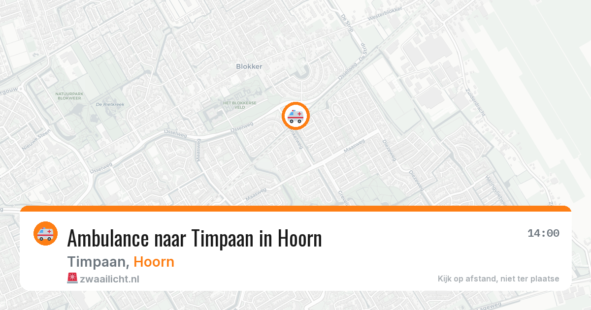 Ambulance naar Timpaan in Hoorn — 10 jun 2026