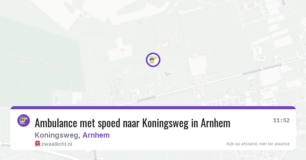 Ambulance met spoed naar Koningsweg in Arnhem — 28 apr 2026