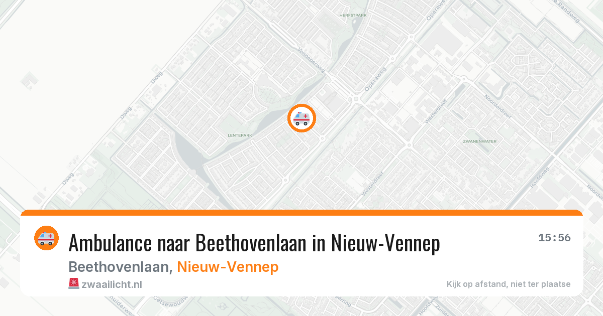Ambulance naar Beethovenlaan in Nieuw-Vennep — 4 aug 2026