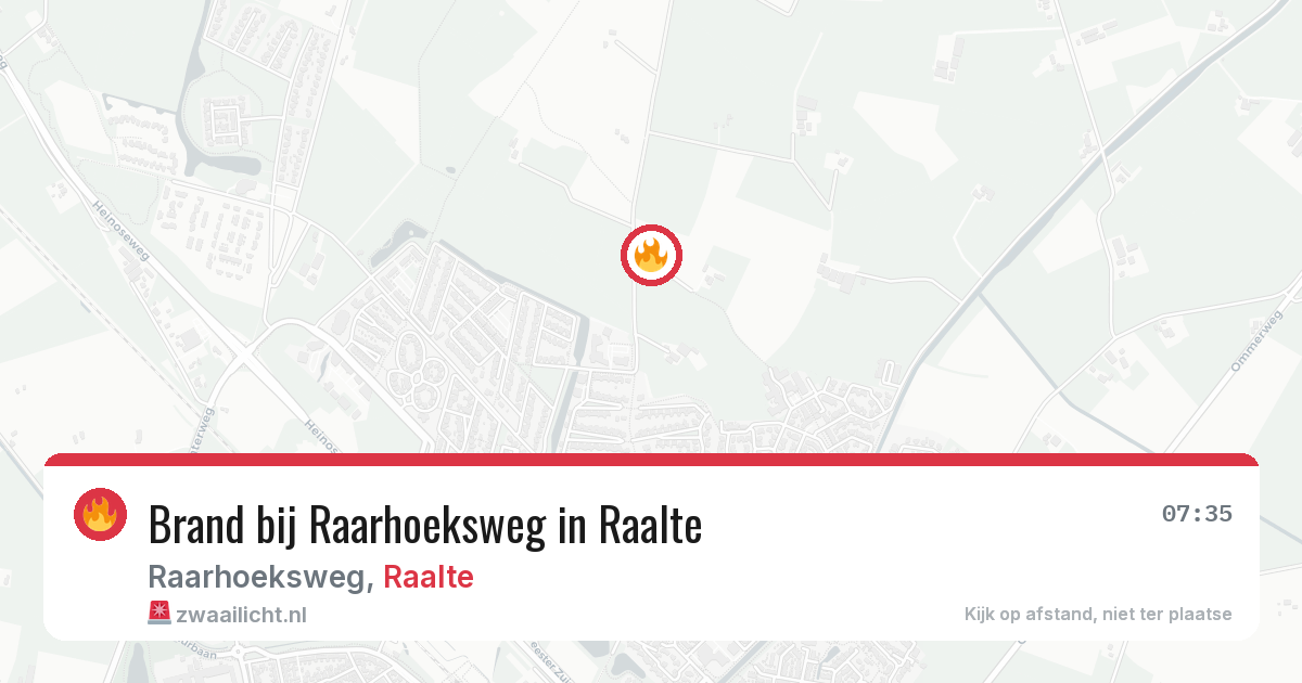 Brand bij Raarhoeksweg in Raalte — 23 mei 2026