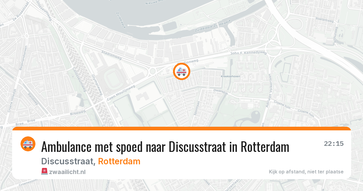 Ambulance met spoed naar Discusstraat in Rotterdam — 5 apr 2026