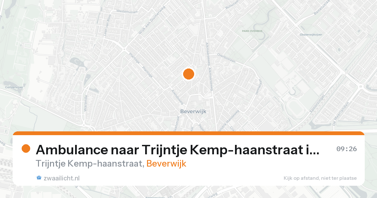 Ambulance naar Trijntje Kemp-haanstraat in Beverwijk — 15 aug 2026