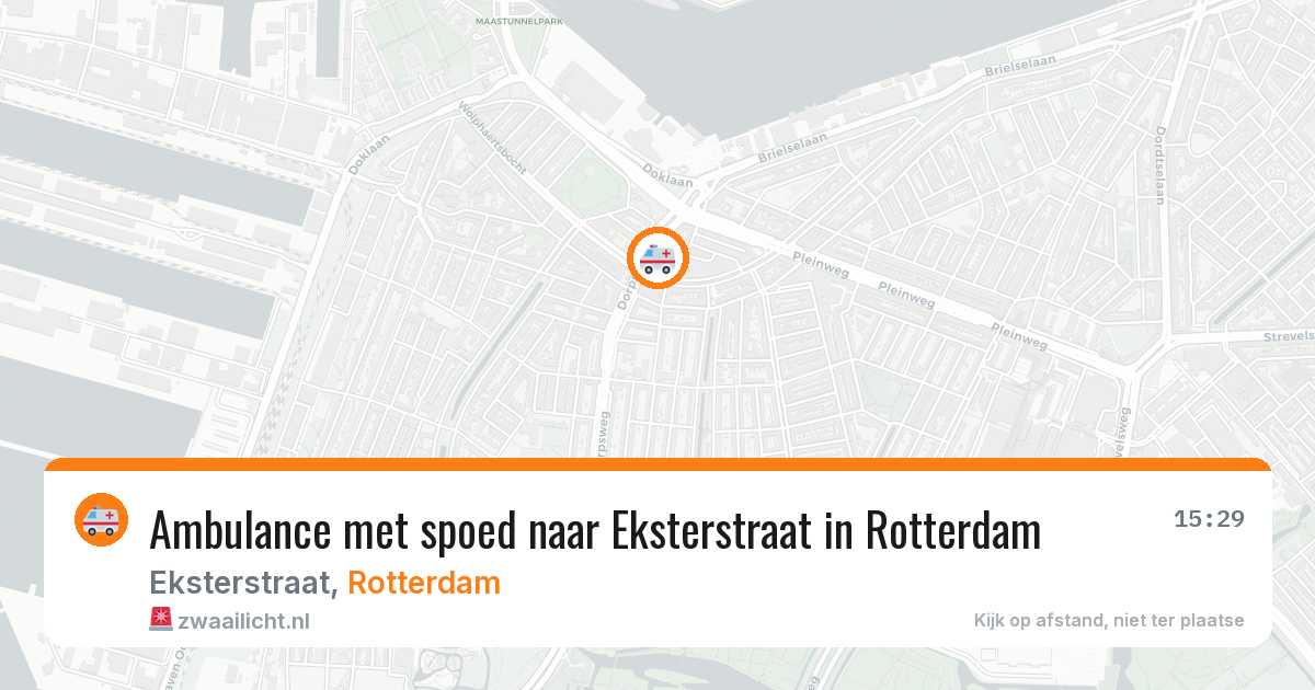 Ambulance met spoed naar Eksterstraat in Rotterdam — 28 apr 2026