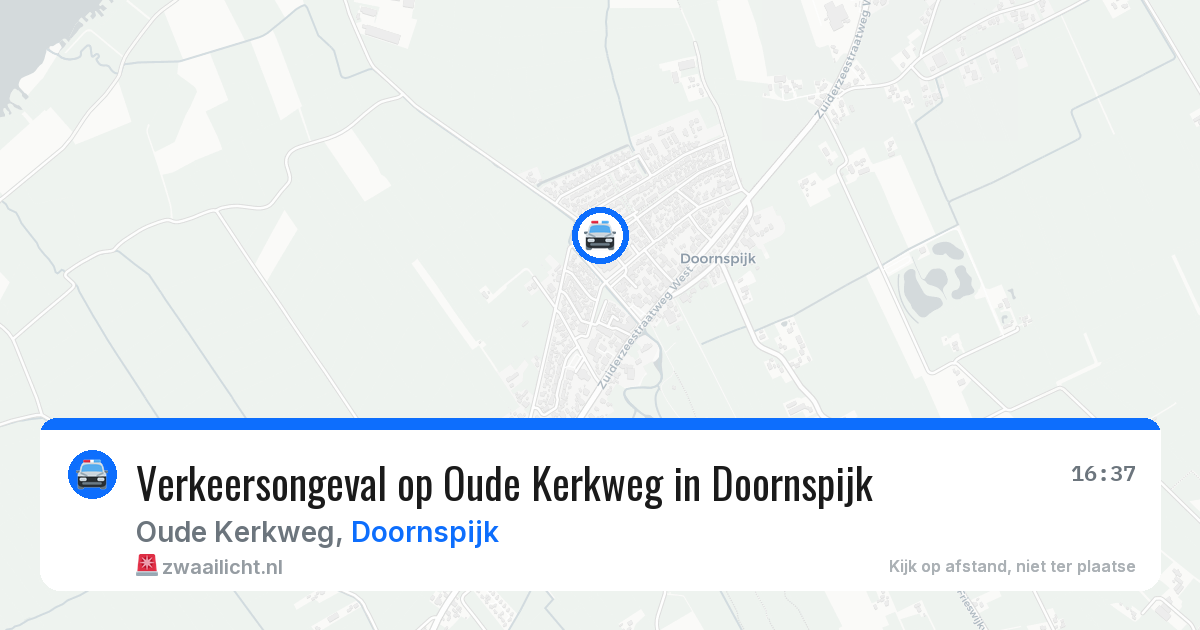 Verkeersongeval op Oude Kerkweg in Doornspijk — 31 jul 2026