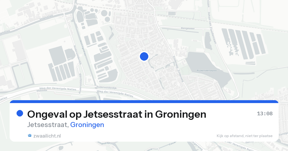 Ongeval op Jetsesstraat in Groningen — 14 aug 2026
