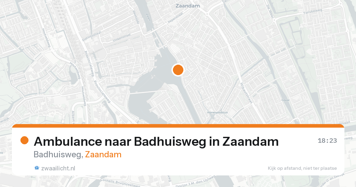 Ambulance naar Badhuisweg in Zaandam — 25 mei 2026