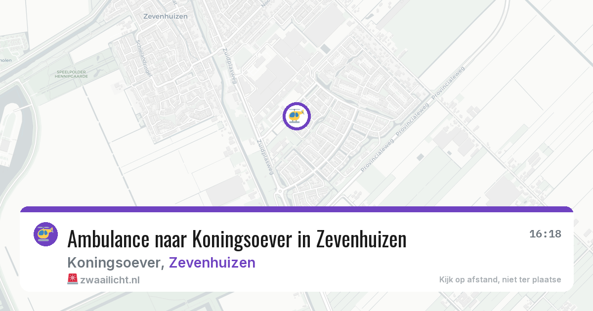 Ambulance naar Koningsoever in Zevenhuizen — 18 jun 2026