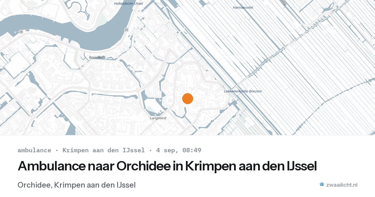 Ambulance naar Orchidee in Krimpen aan den IJssel — 4 sep 2026