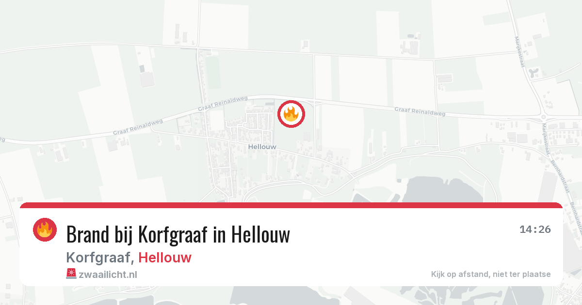 Brand bij Korfgraaf in Hellouw — 28 jun 2026