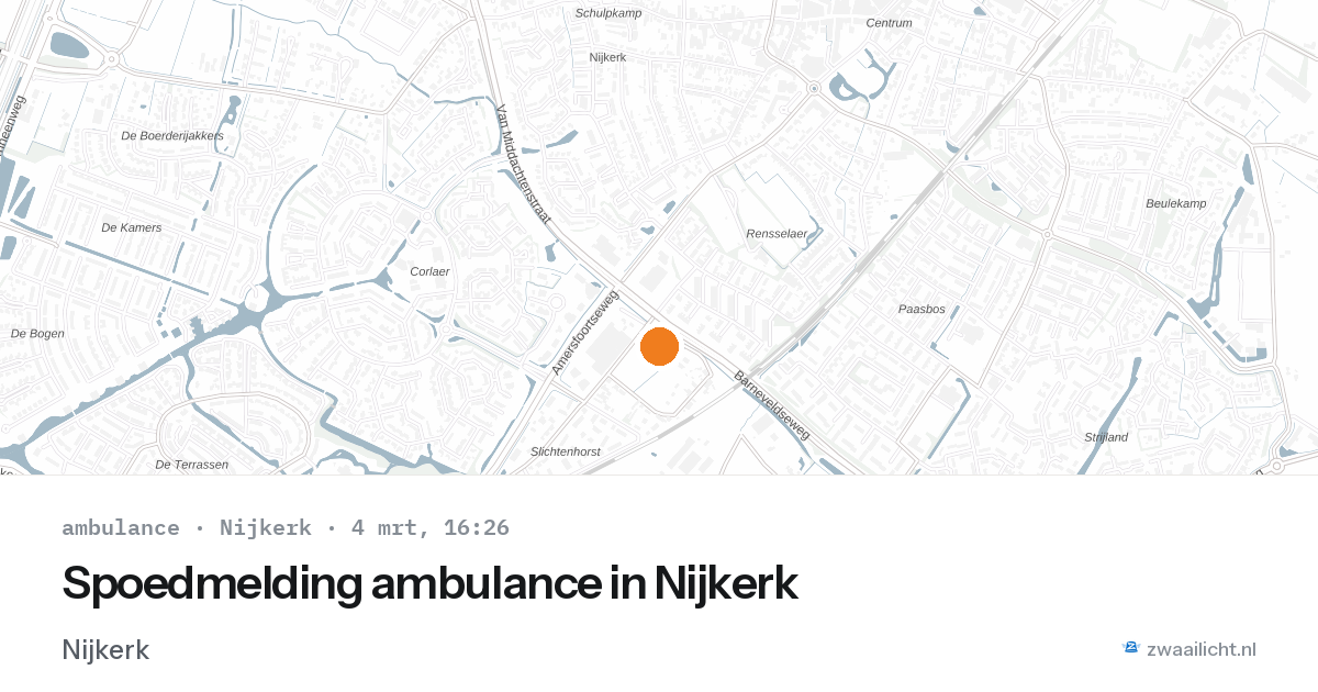 Spoedmelding ambulance in Nijkerk — 4 mrt 2026