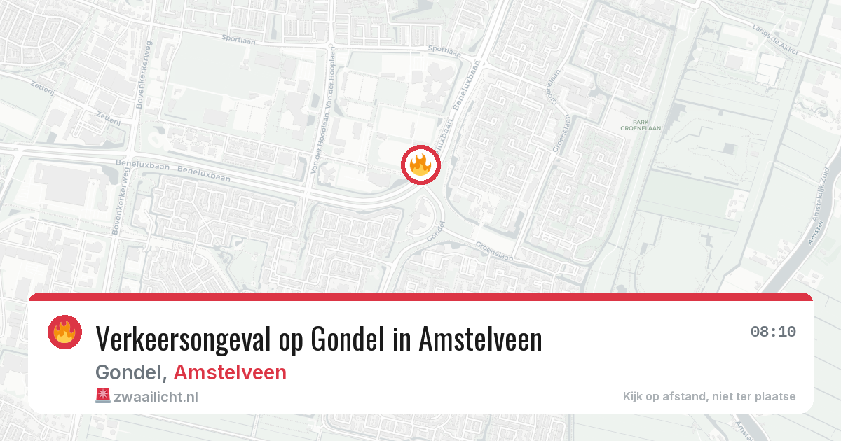 Verkeersongeval op Gondel in Amstelveen — 21 apr 2026