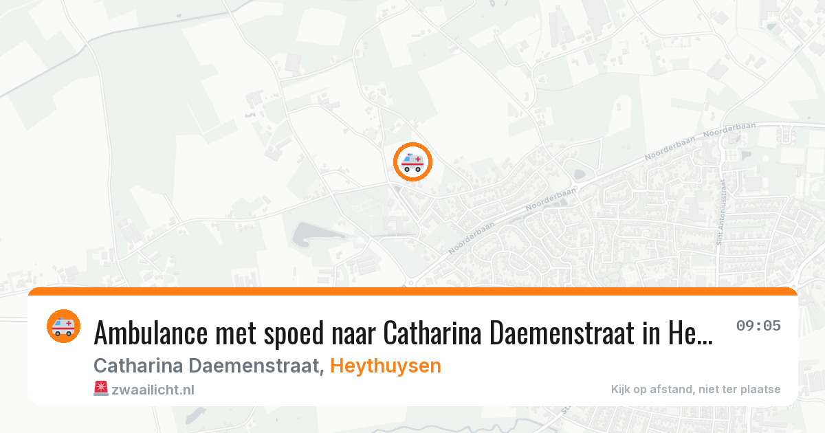 Ambulance met spoed naar Catharina Daemenstraat in Heythuysen — 16 jun 2026