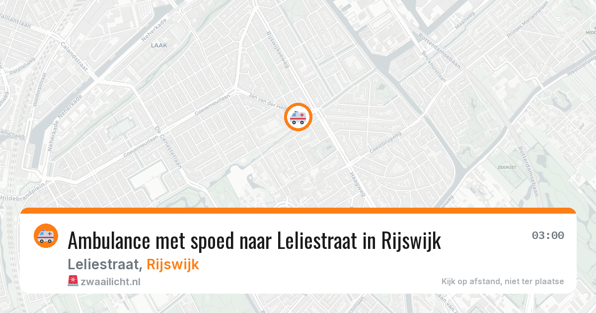 Ambulance met spoed naar Leliestraat in Rijswijk — 13 jun 2026