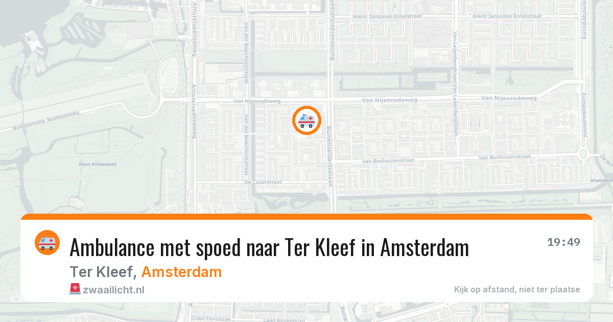 Ambulance met spoed naar Ter Kleef in Amsterdam — 6 apr 2026