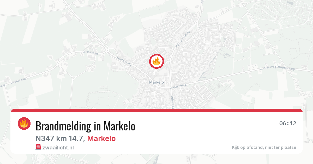 Brandmelding in Markelo — 8 jul 2026