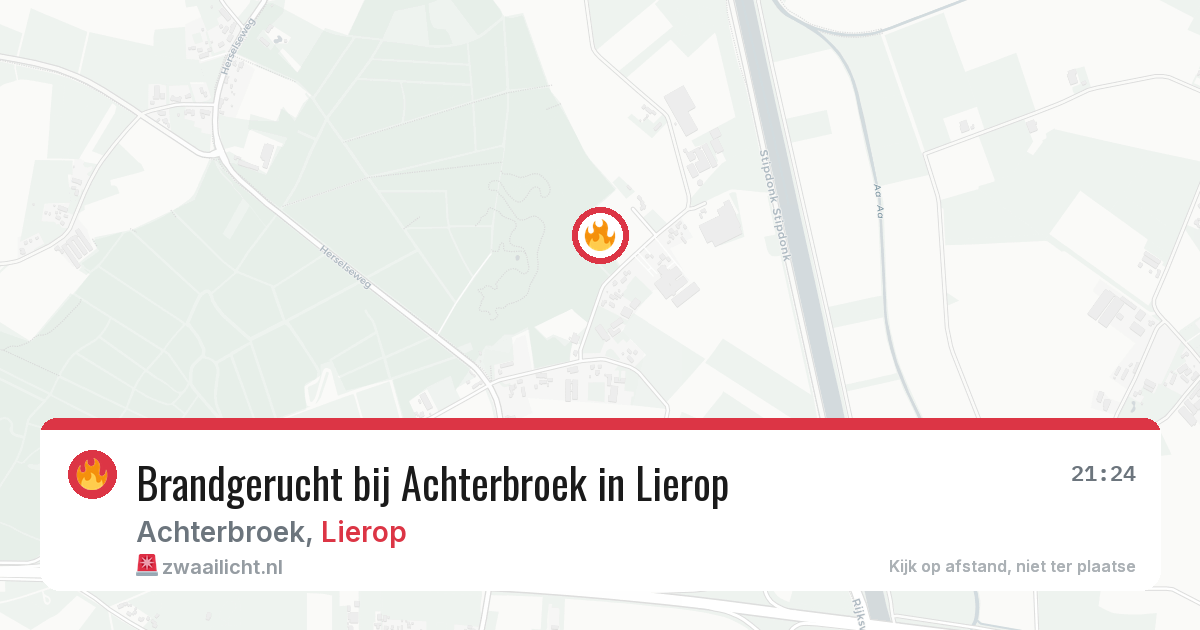 Brandgerucht bij Achterbroek in Lierop — 23 mei 2026