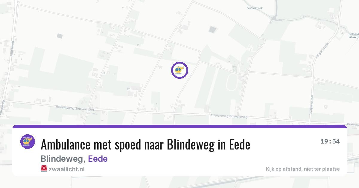 Ambulance met spoed naar Blindeweg in Eede — 18 apr 2026
