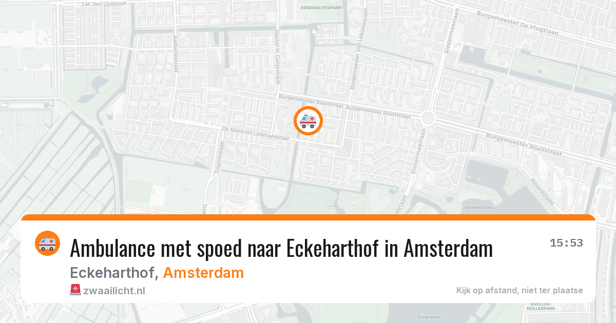 Ambulance met spoed naar Eckeharthof in Amsterdam — 4 aug 2026