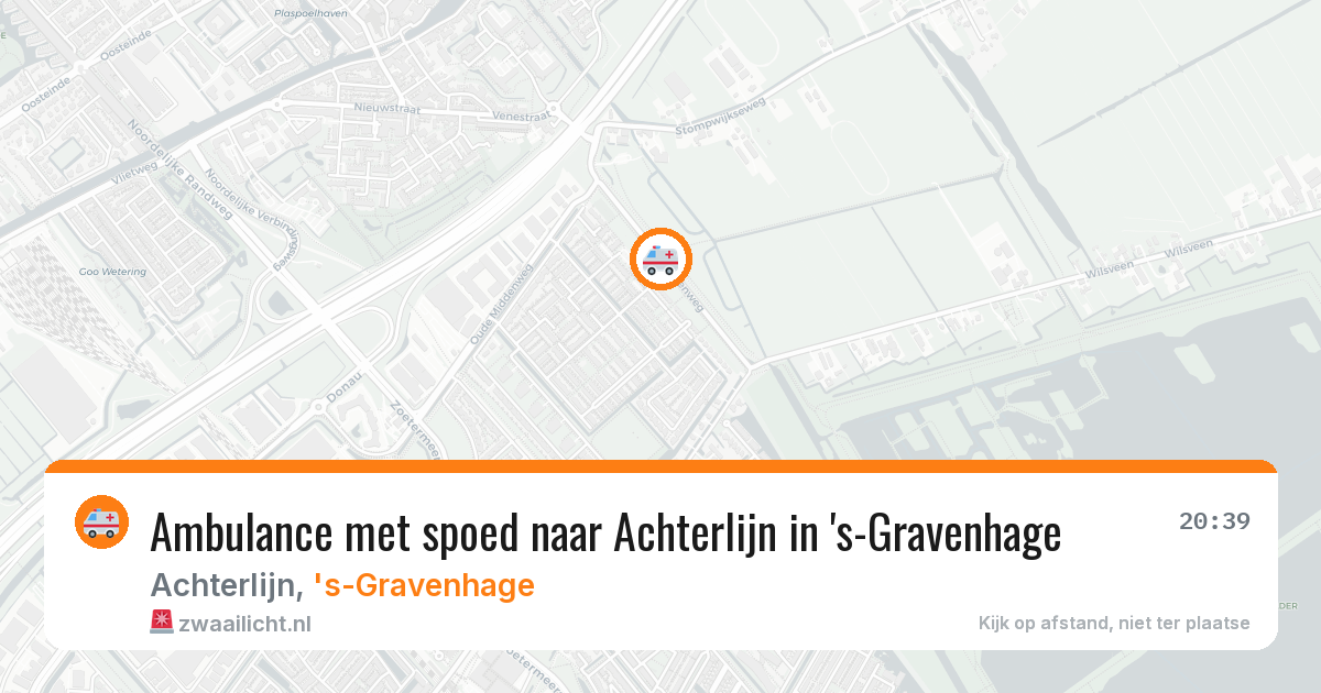 Ambulance met spoed naar Achterlijn in 's-Gravenhage — 18 mei 2026