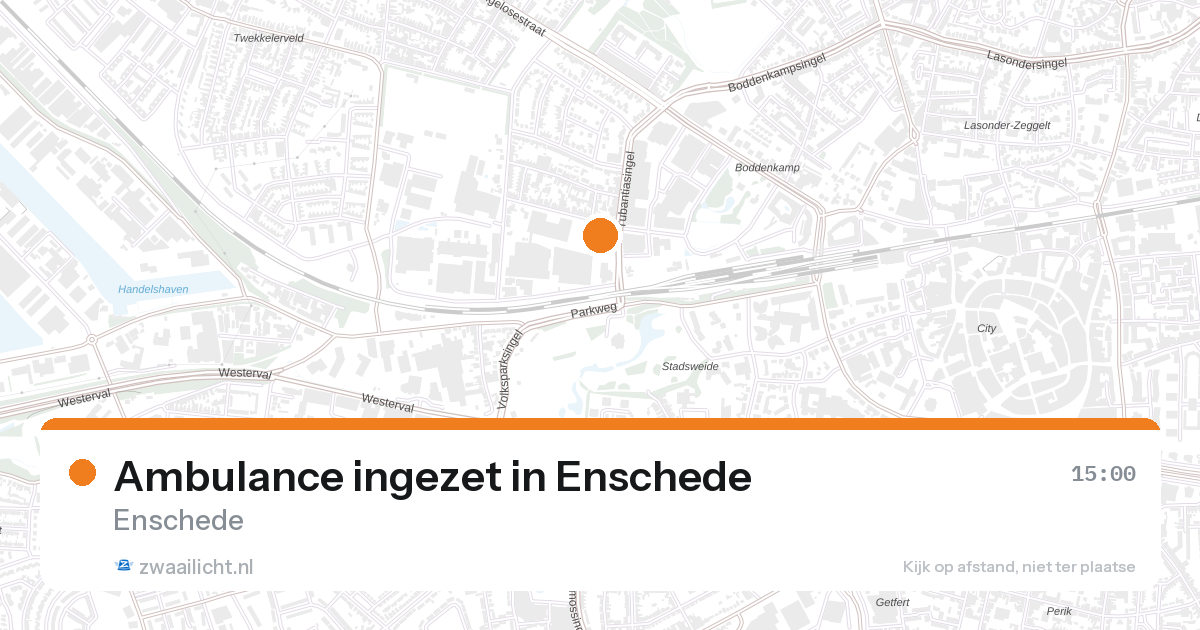 Ambulance ingezet in Enschede — 27 aug 2026