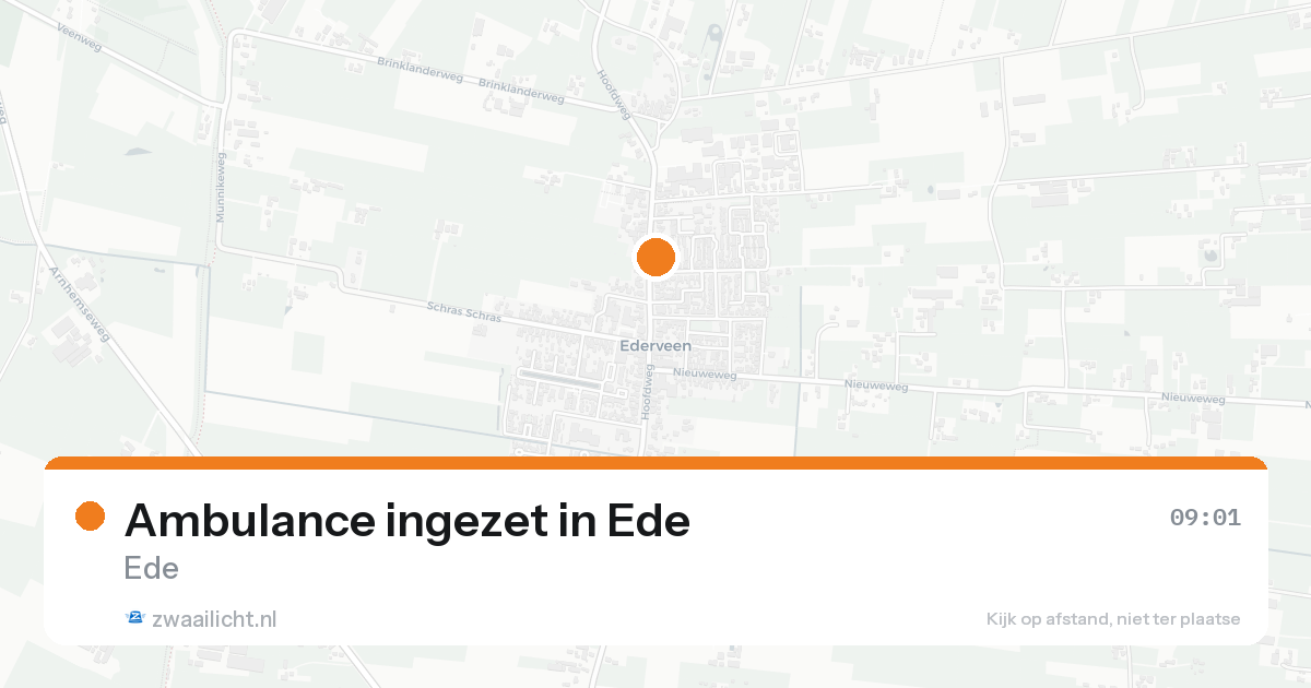 Ambulance ingezet in Ede — 8 feb 2026