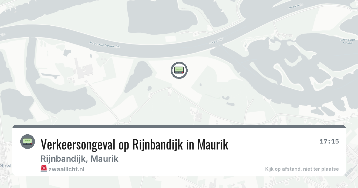 Verkeersongeval op Rijnbandijk in Maurik — 14 jun 2026