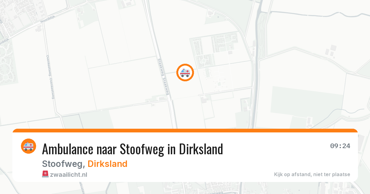 Ambulance naar Stoofweg in Dirksland — 13 jul 2026