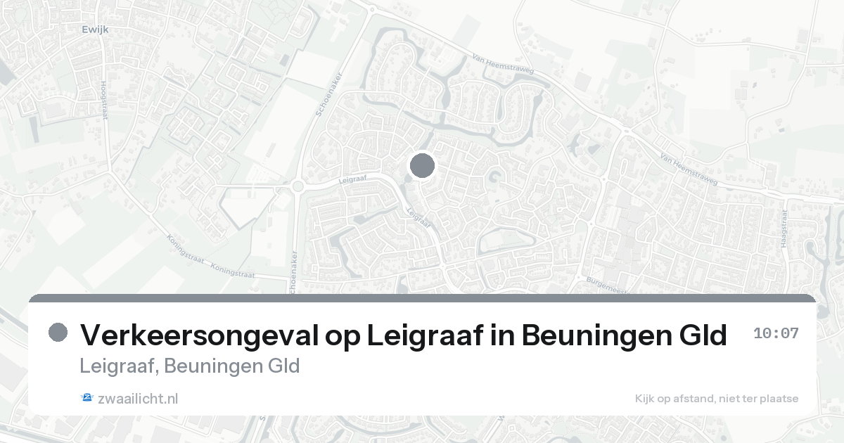 Verkeersongeval op Leigraaf in Beuningen Gld — 24 aug 2026