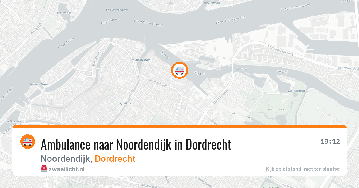Ambulance naar Noordendijk in Dordrecht — 22 feb 2026