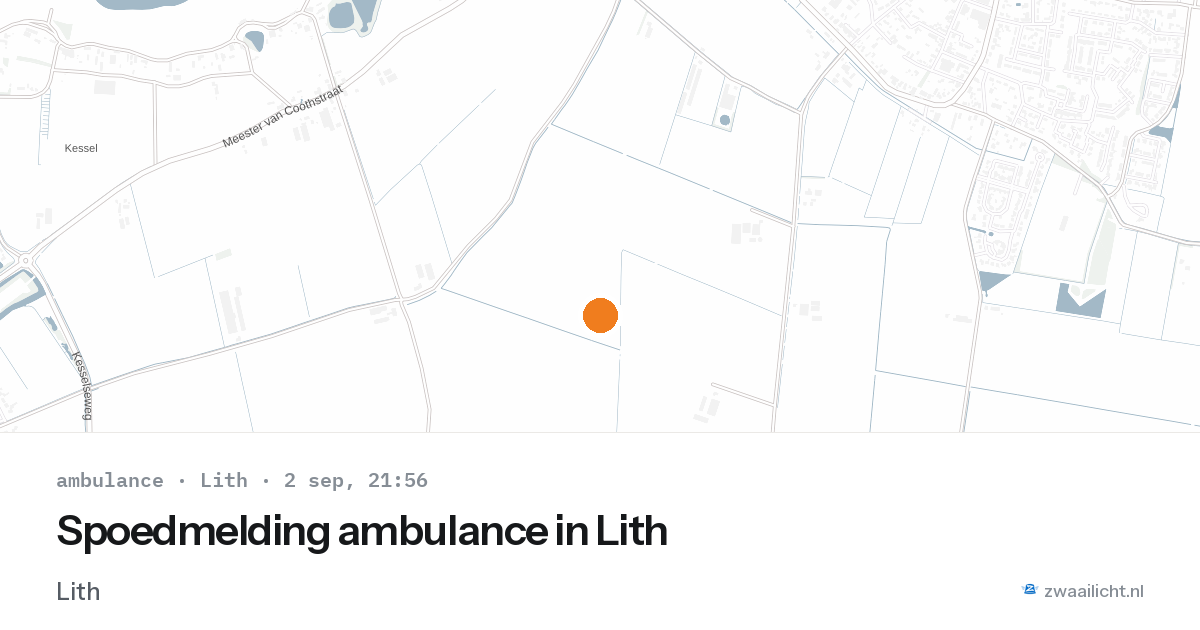 Spoedmelding ambulance in Lith — 2 sep 2026