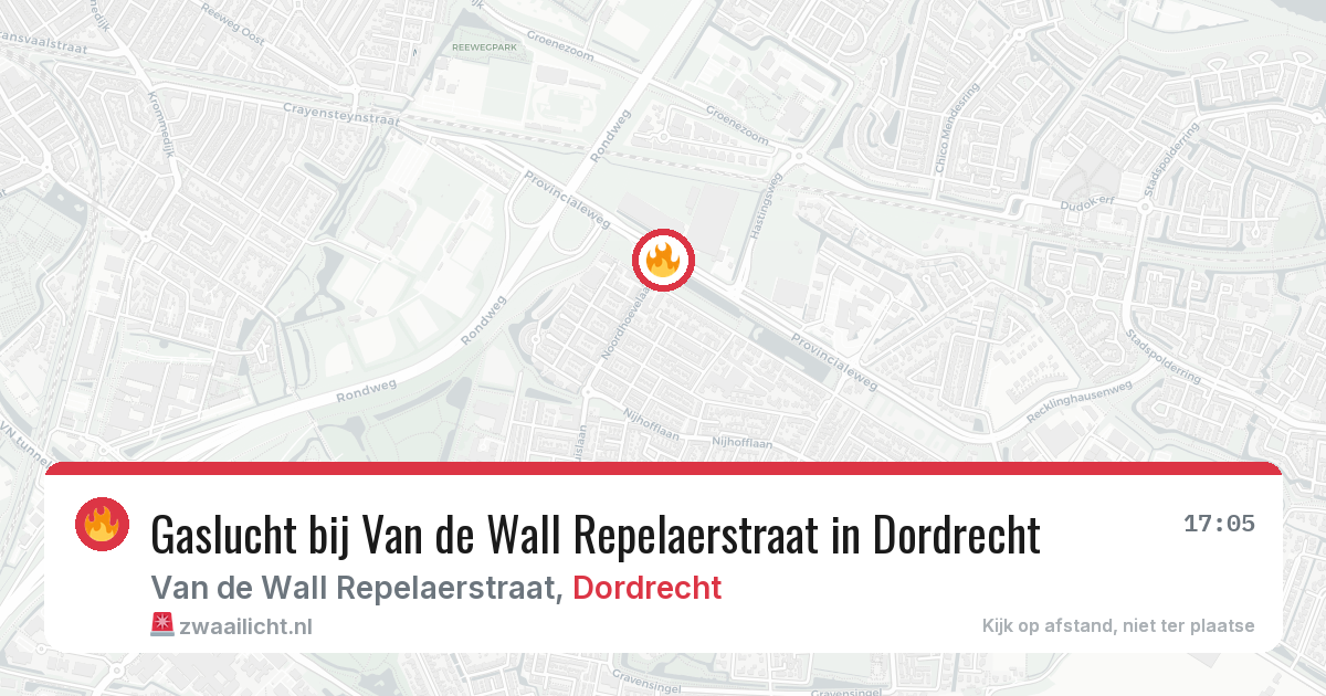 Gaslucht bij Van de Wall Repelaerstraat in Dordrecht — 8 feb 2026