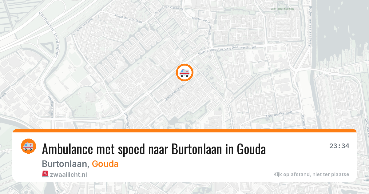 Ambulance met spoed naar Burtonlaan in Gouda — 16 jan 2026