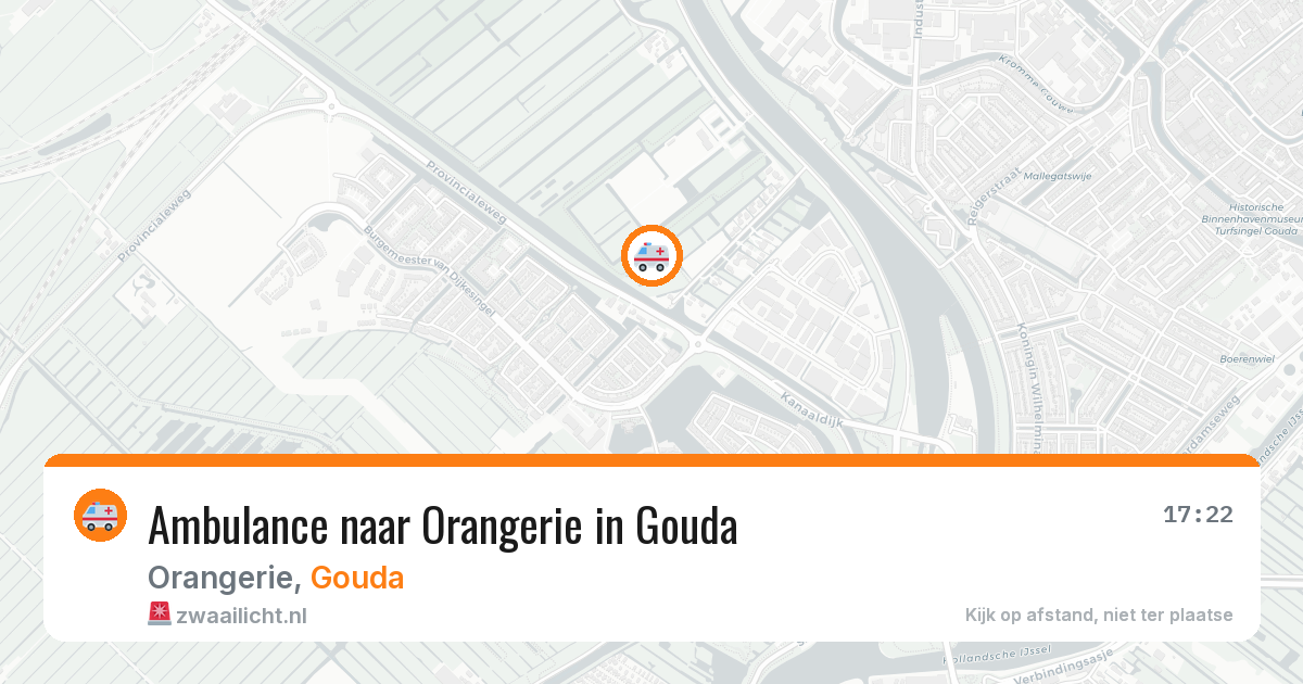 Ambulance naar Orangerie in Gouda — 2 aug 2026