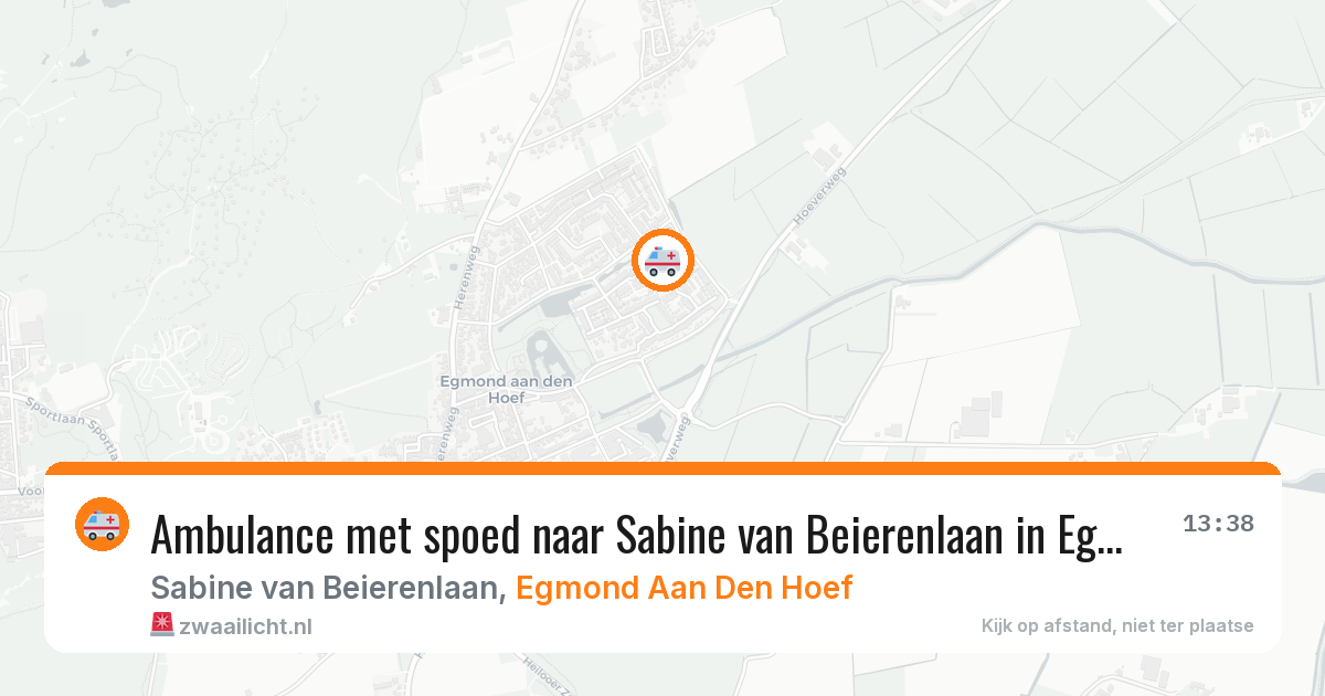 Ambulance met spoed naar Sabine van Beierenlaan in Egmond Aan Den Hoef — 8 mei 2026