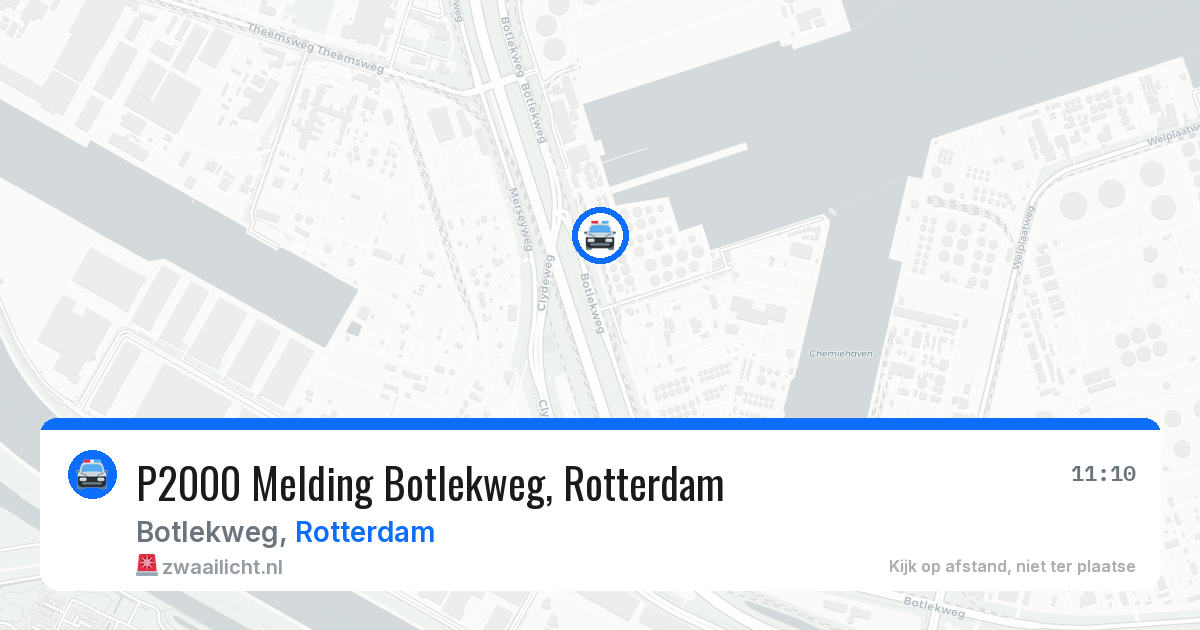 P2000 Melding Botlekweg, Rotterdam — 13 aug 2026