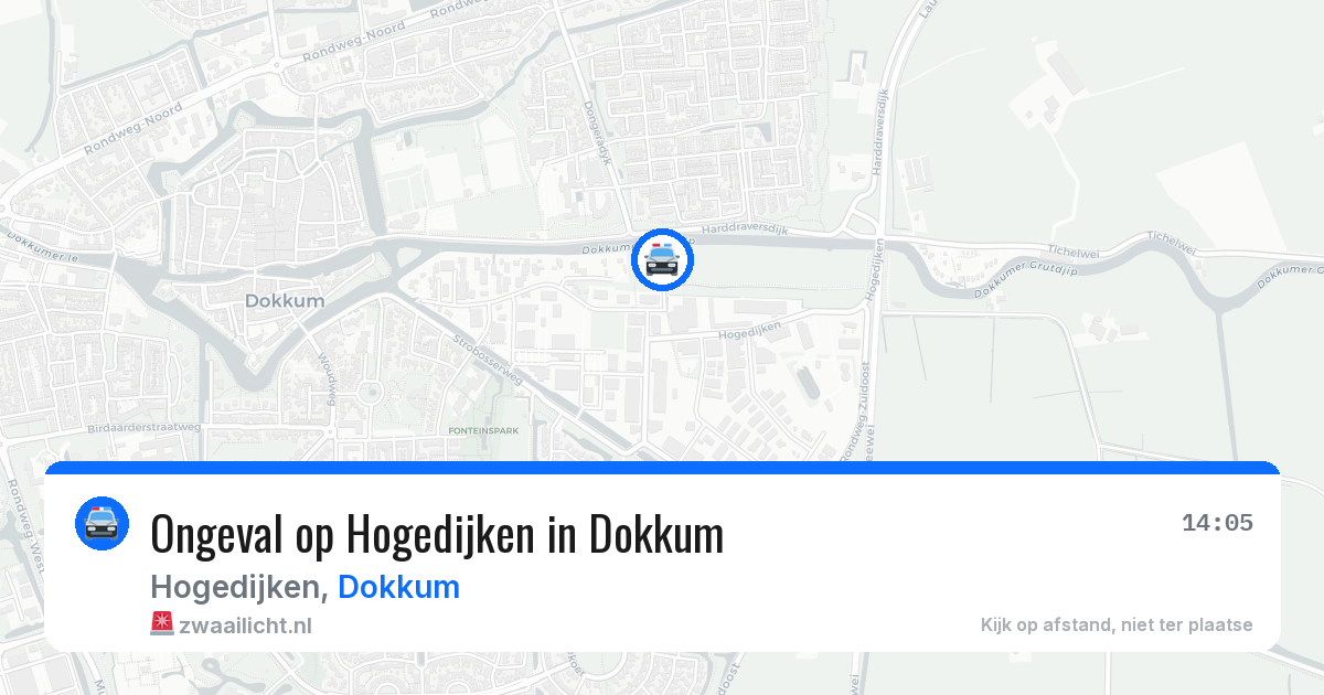 Ongeval op Hogedijken in Dokkum — 13 mei 2026