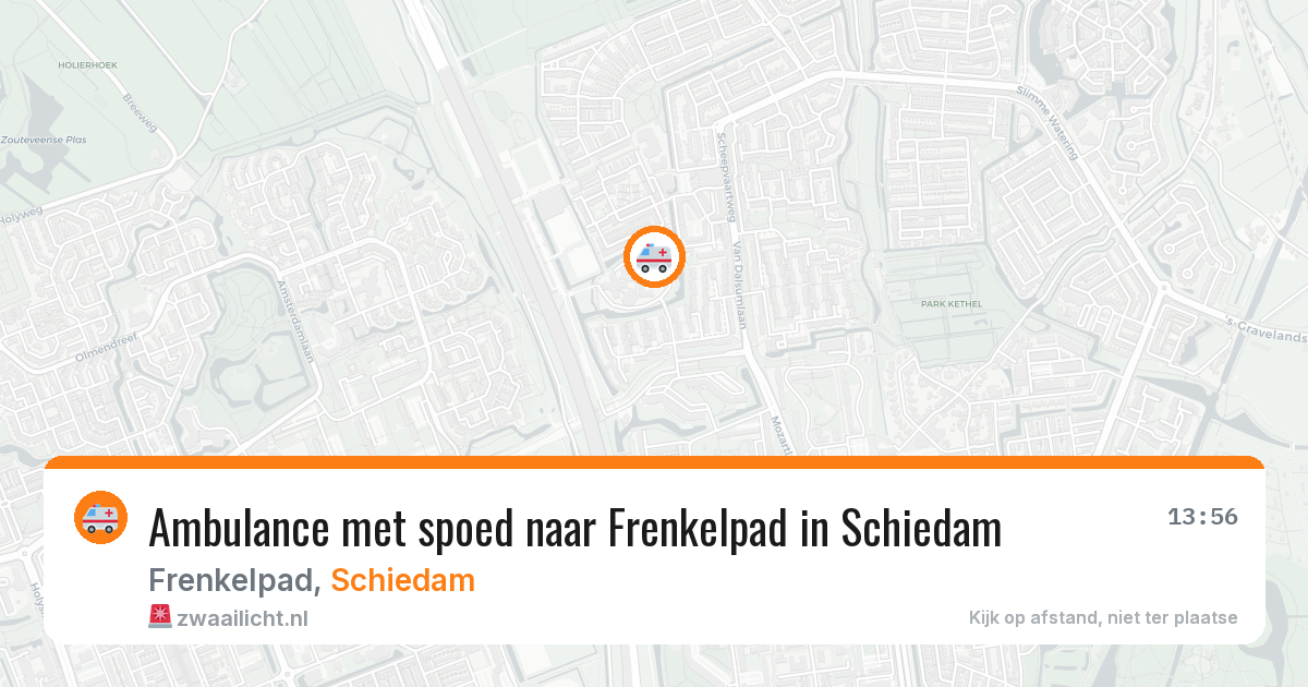 Ambulance met spoed naar Frenkelpad in Schiedam — 2 jul 2026