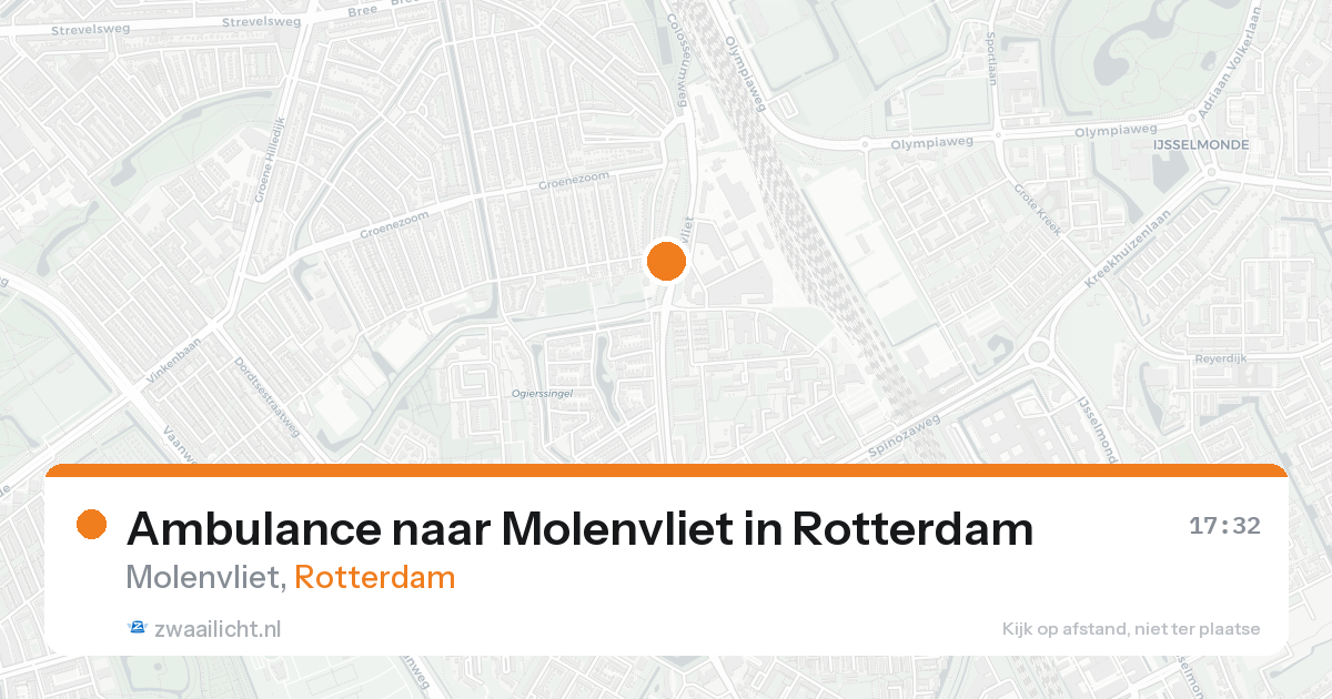 Ambulance naar Molenvliet in Rotterdam — 16 aug 2026