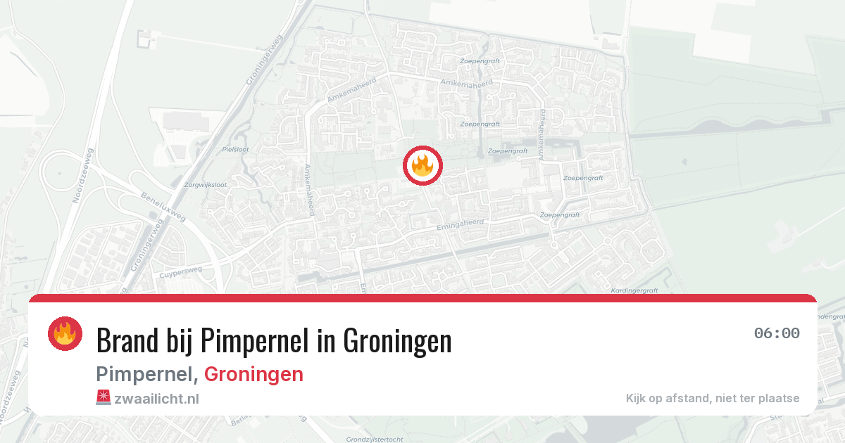Brand bij Pimpernel in Groningen — 1 aug 2026