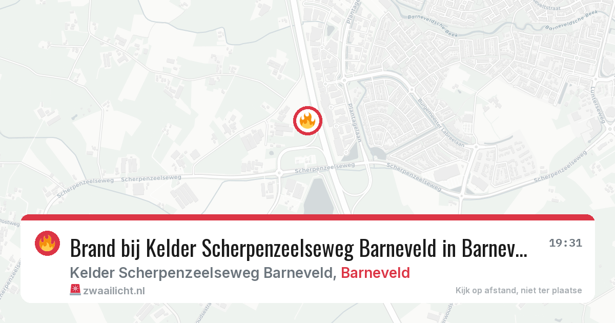 Brand bij Kelder Scherpenzeelseweg Barneveld in Barneveld — 18 mrt 2026