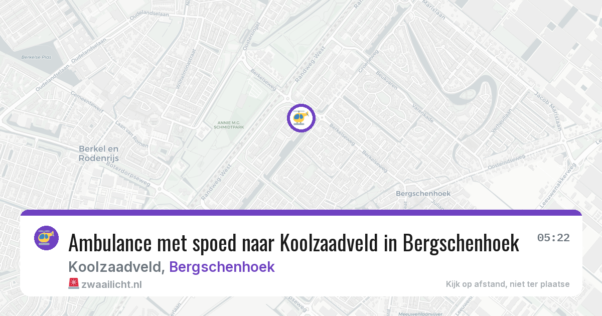 Ambulance met spoed naar Koolzaadveld in Bergschenhoek — 16 jun 2026