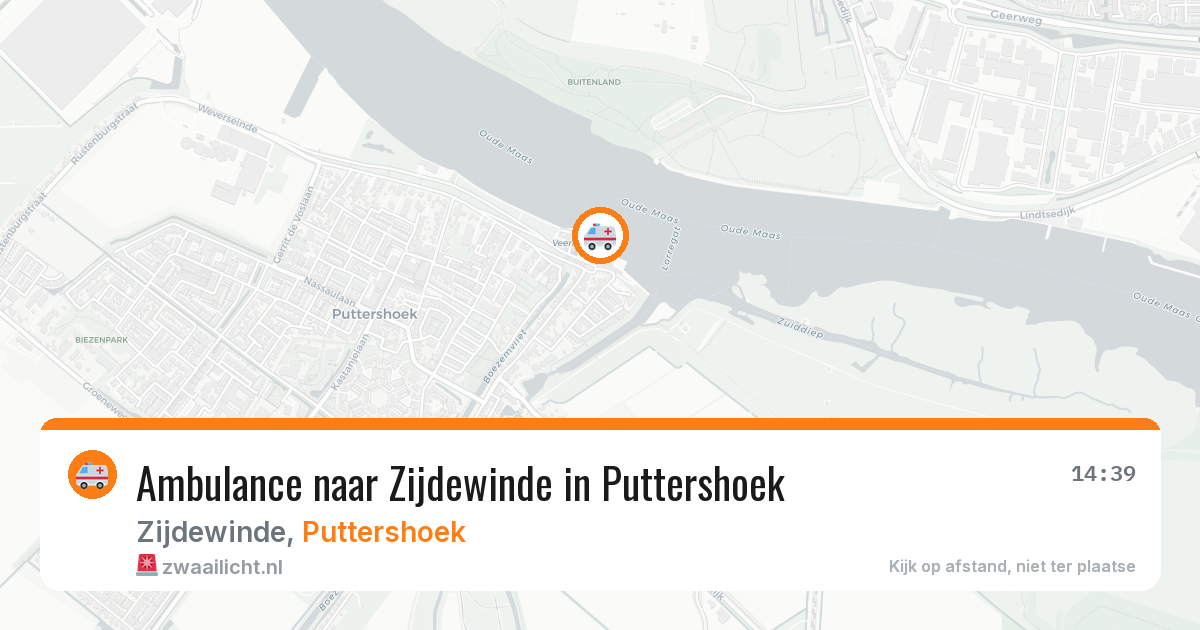 Ambulance naar Zijdewinde in Puttershoek — 24 jun 2026