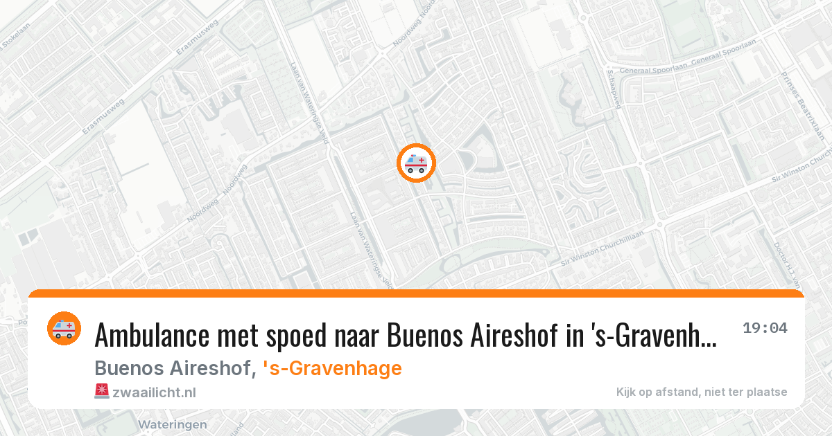 Ambulance met spoed naar Buenos Aireshof in 's-Gravenhage — 31 jul 2026