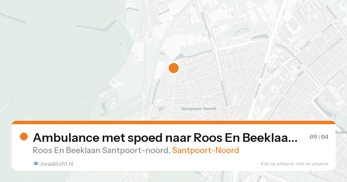 Ambulance met spoed naar Roos En Beeklaan Santpoort-noord in Santpoort-Noord — 19 mei 2026