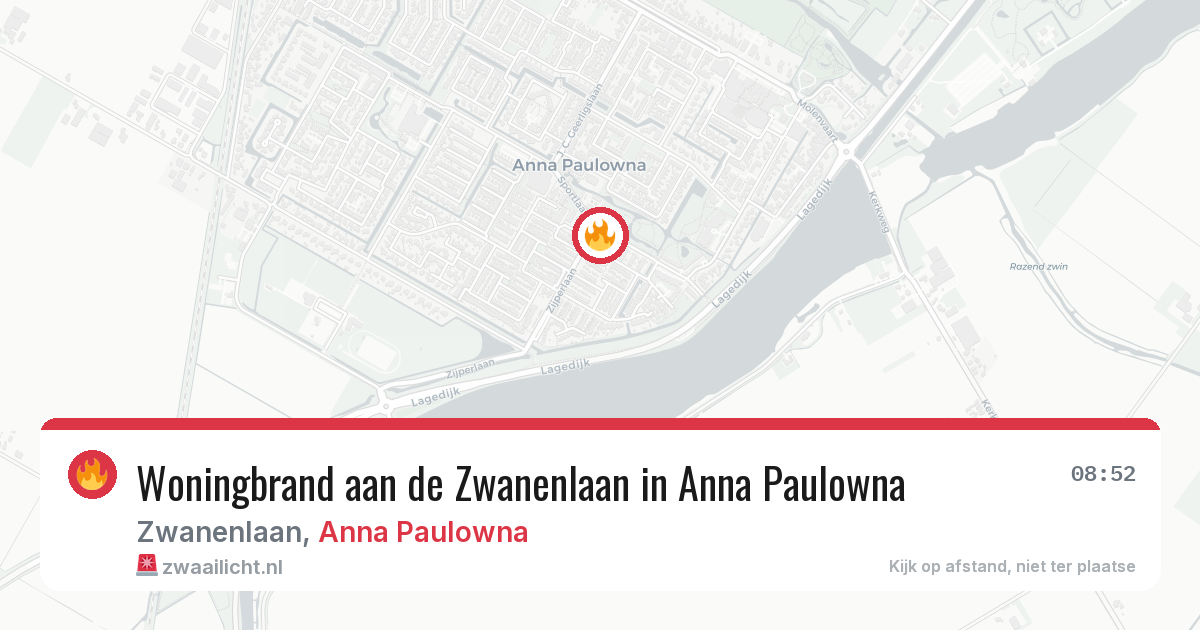Woningbrand aan de Zwanenlaan in Anna Paulowna — 23 jul 2026
