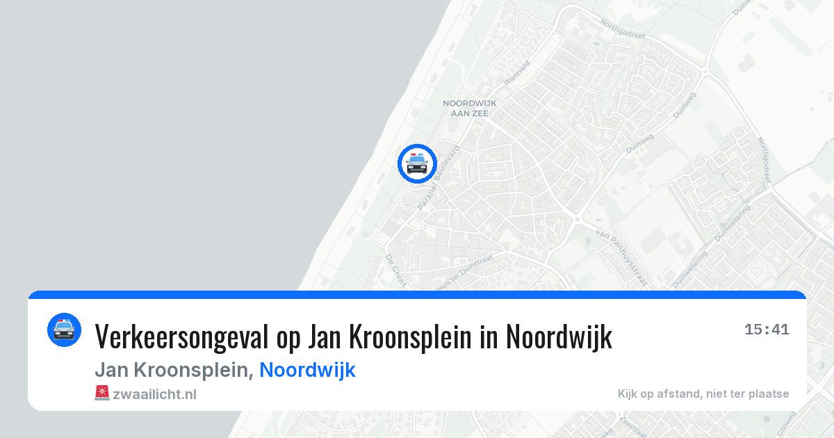 Verkeersongeval op Jan Kroonsplein in Noordwijk — 26 apr 2026