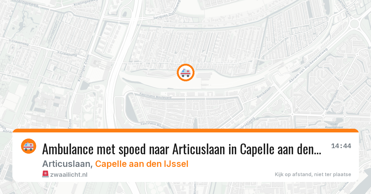 Ambulance met spoed naar Articuslaan in Capelle aan den IJssel — 15 jun 2026