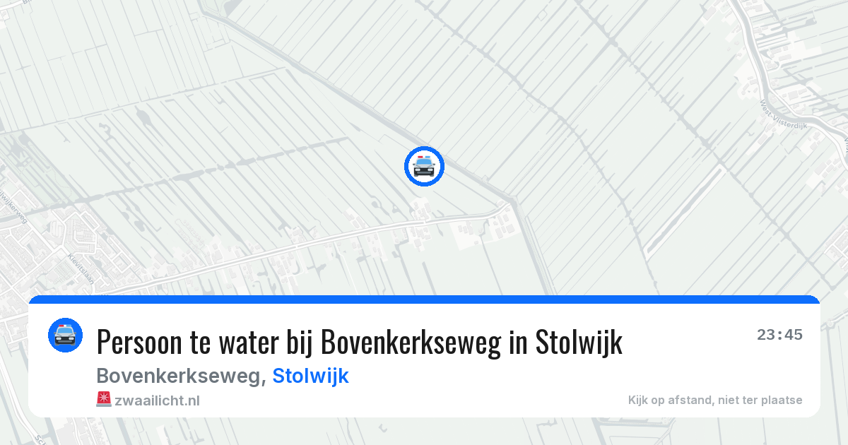 Persoon te water bij Bovenkerkseweg in Stolwijk — 2 mei 2026
